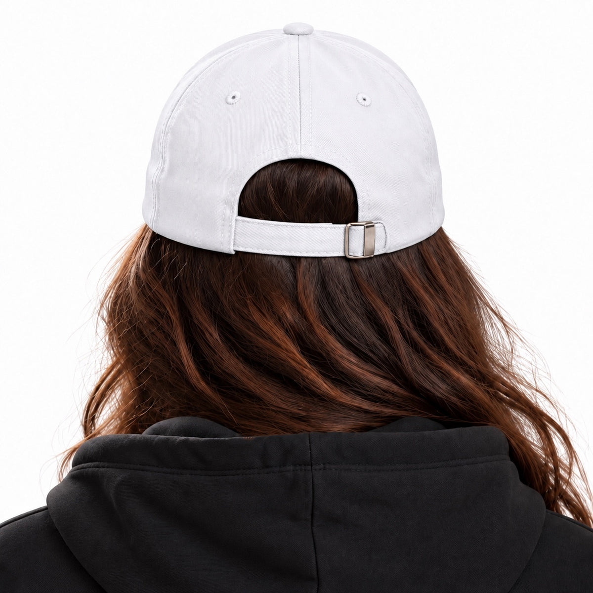 ACTIVX Baseball Cap in White — female back view