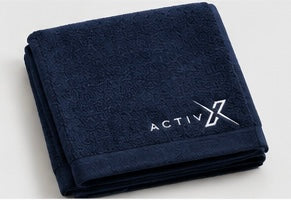 ACTIVX Bath Towel in Navy — folded view