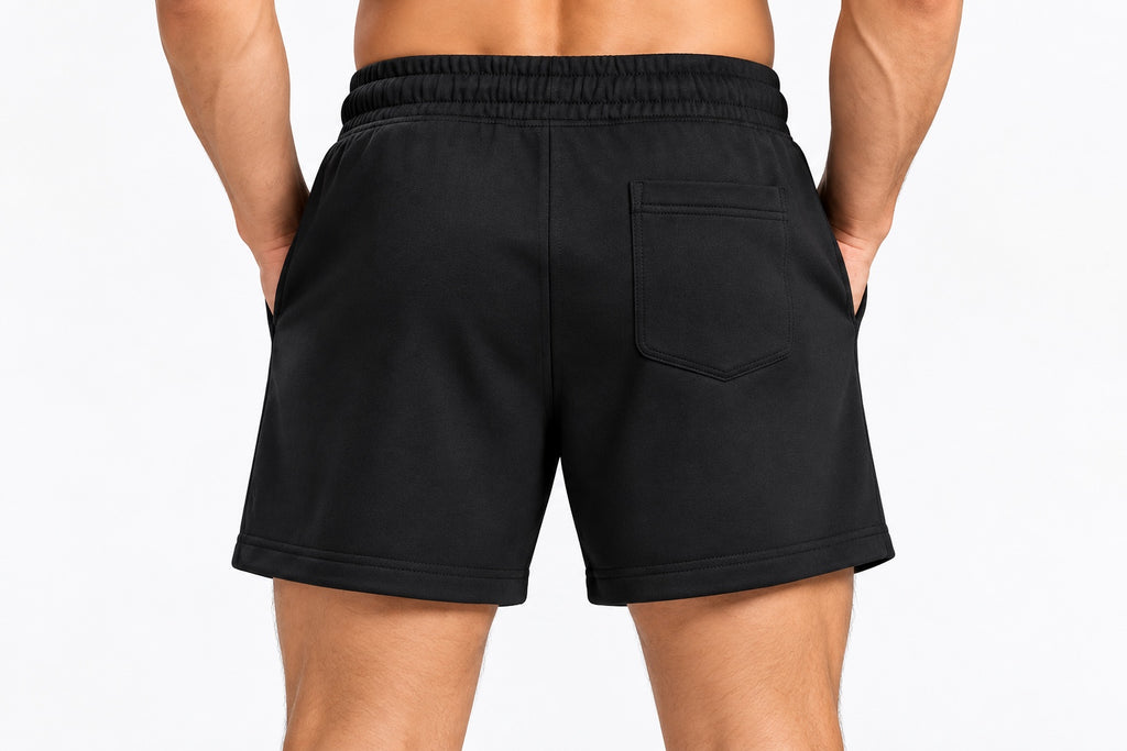 ACTIVX Men's Fleece Shorts in Black — back