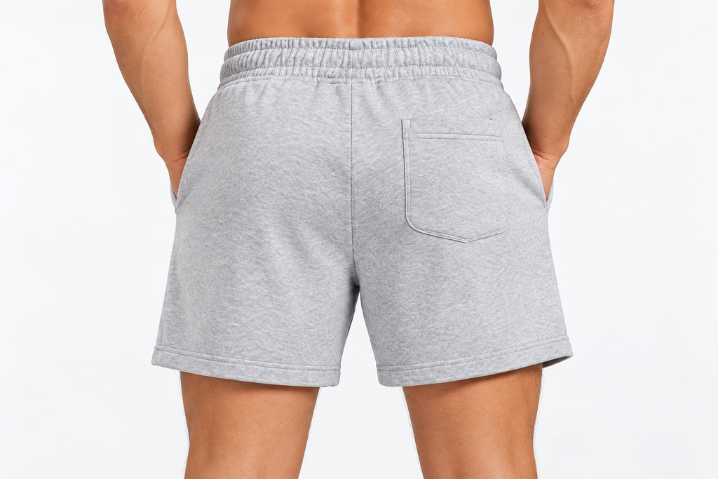 ACTIVX Men's Fleece Shorts in Grey — back