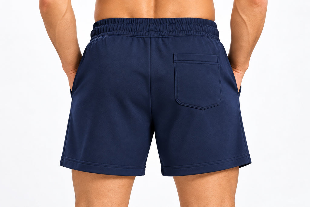 ACTIVX Men's Fleece Shorts in Navy — back
