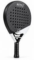 ACTIVX Padel Racket in black and white — front