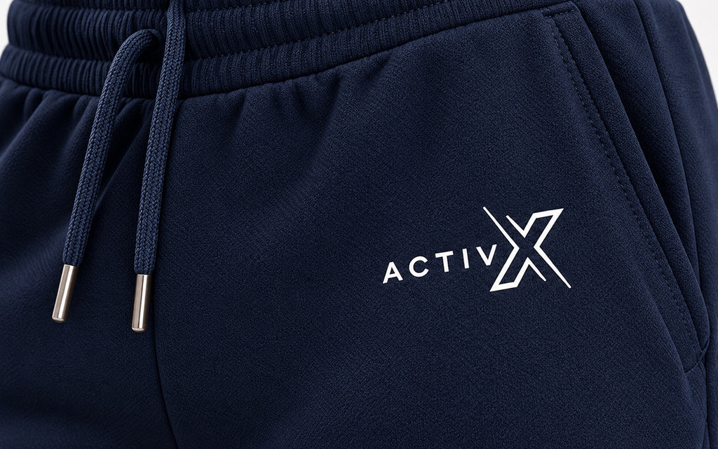 ACTIVX Women's Fleece Joggers in Navy — detail view